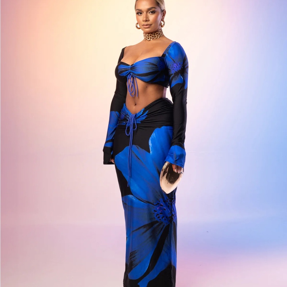 Crop Top and Maxi Skirt Set